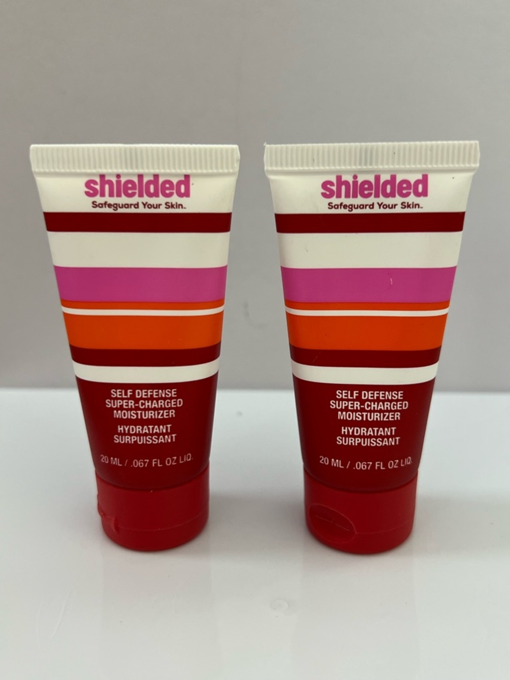 2 x Shielded Self Defense Super Charged Moisturizer 20ml/.067 fl oz each NEW